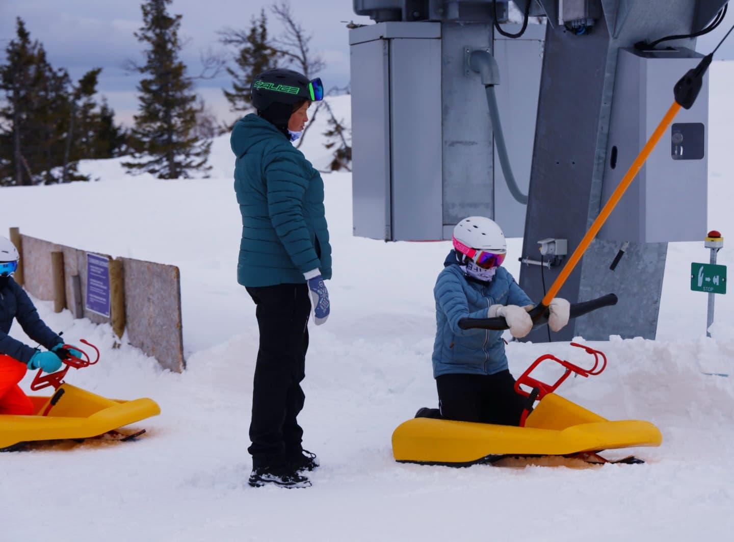 Vegglifjell Skisenter koble til i heisen
